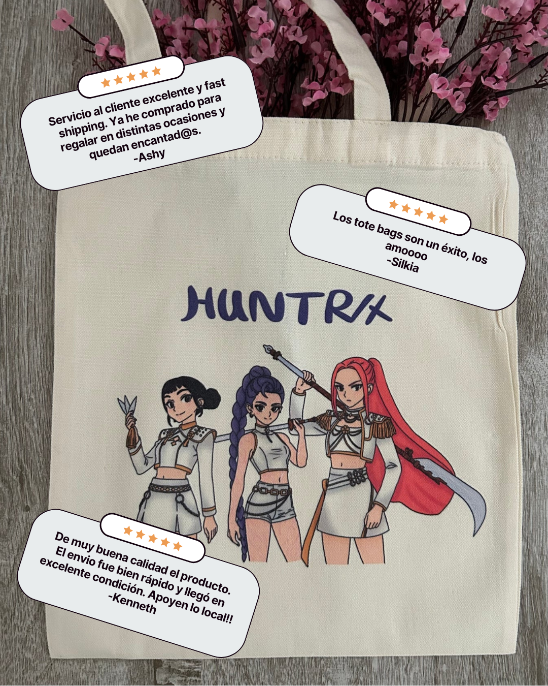 K-pop Girl Group Tote Bag - Anime Version