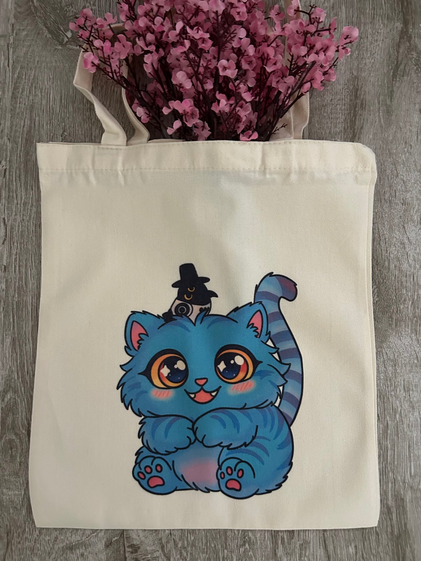Tiger and Magpie Chibi Tote Bag