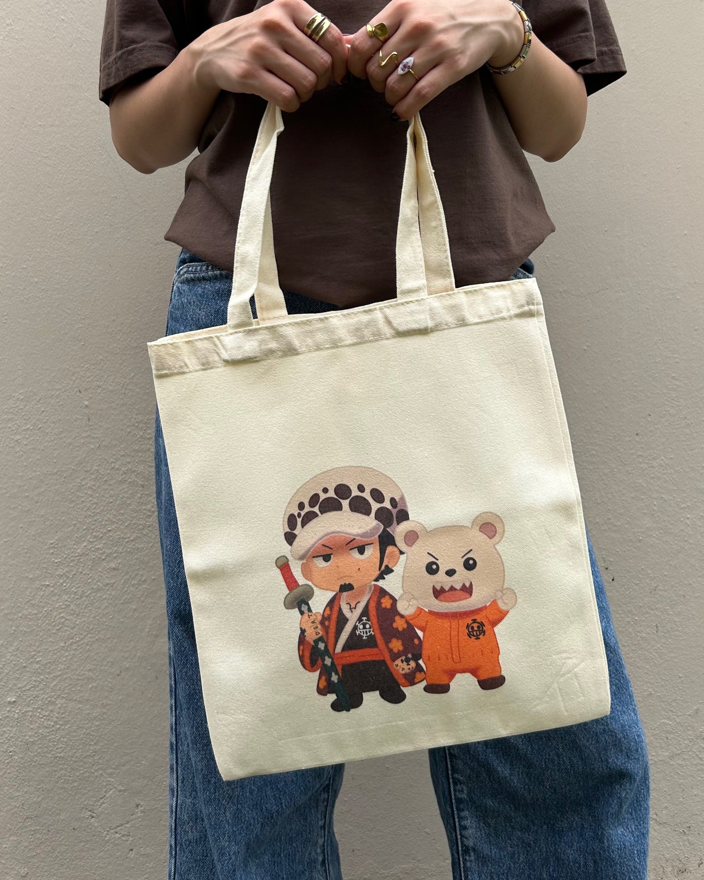 Captain and Bear Chibi Tote Bag
