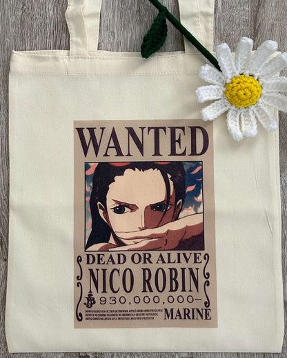 One Piece Wanted Nico Robin Tote Bag