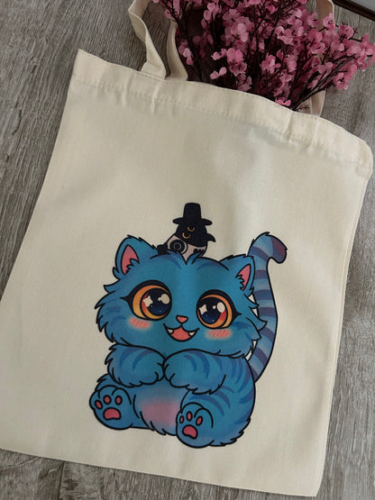 Tiger and Magpie Chibi Tote Bag