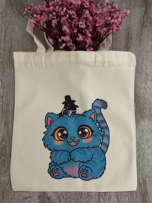 Tiger and Magpie Chibi Tote Bag