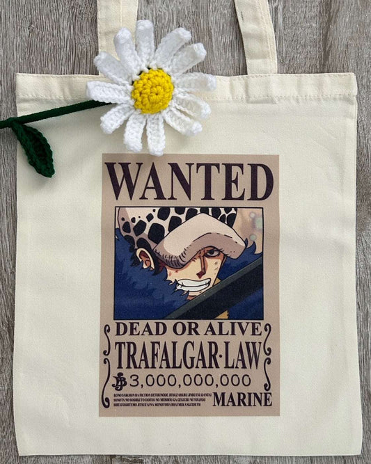 One Piece Wanted Trafalgar Law Tote Bag