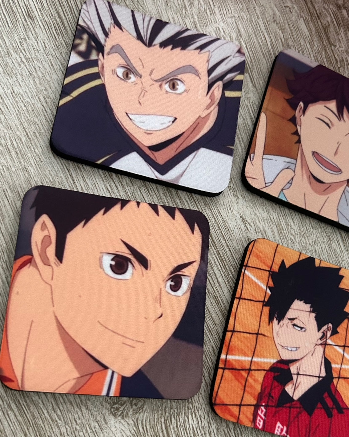 Haikyuu Captains 4 Set Coasters