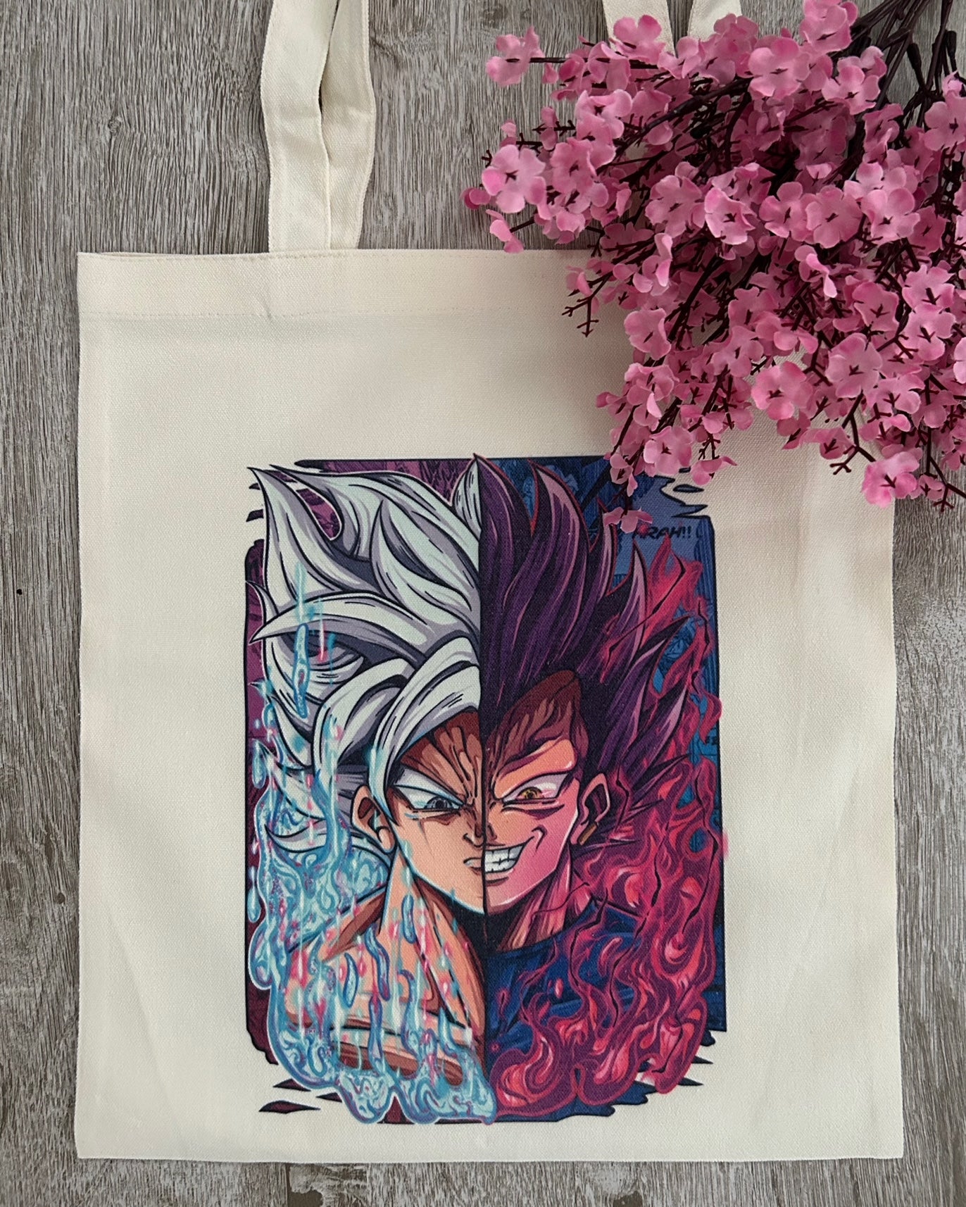 Dragon Ball: Goku and Vegeta Tote Bag