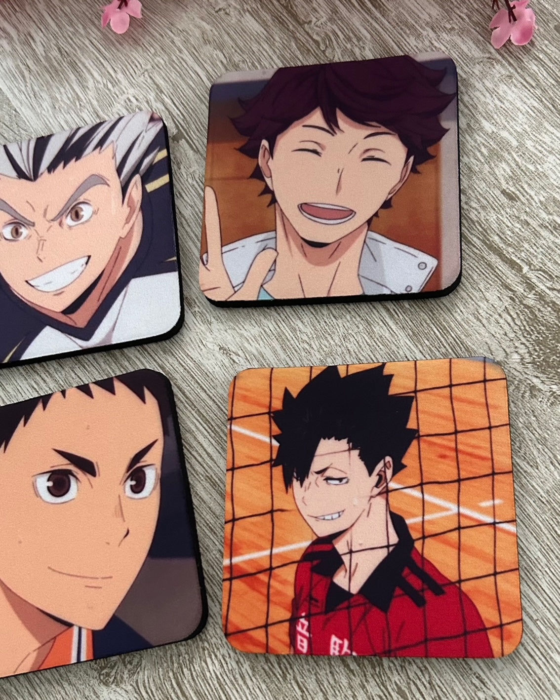 Haikyuu Captains 4 Set Coasters