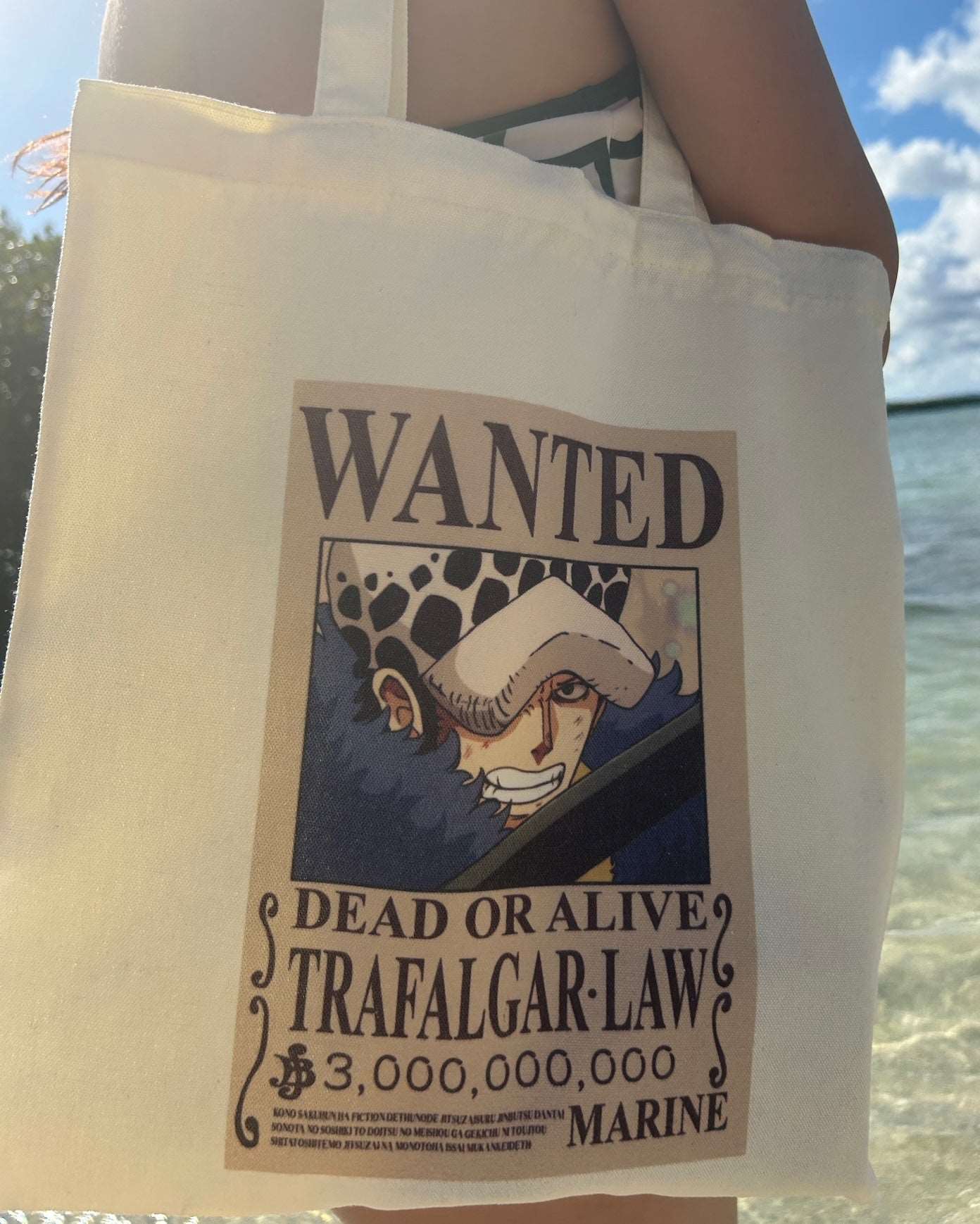 One Piece Wanted Trafalgar Law Tote Bag