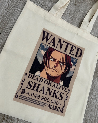 One Piece Wanted Shanks Tote Bag