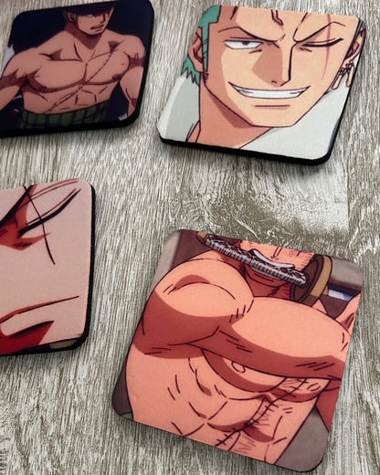 One Piece: Roronoa Zoro 4 Set Coasters