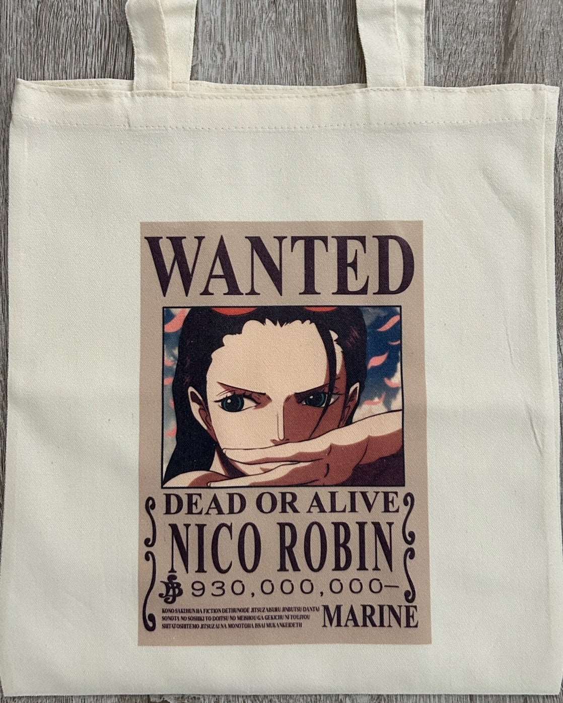 One Piece Wanted Nico Robin Tote Bag