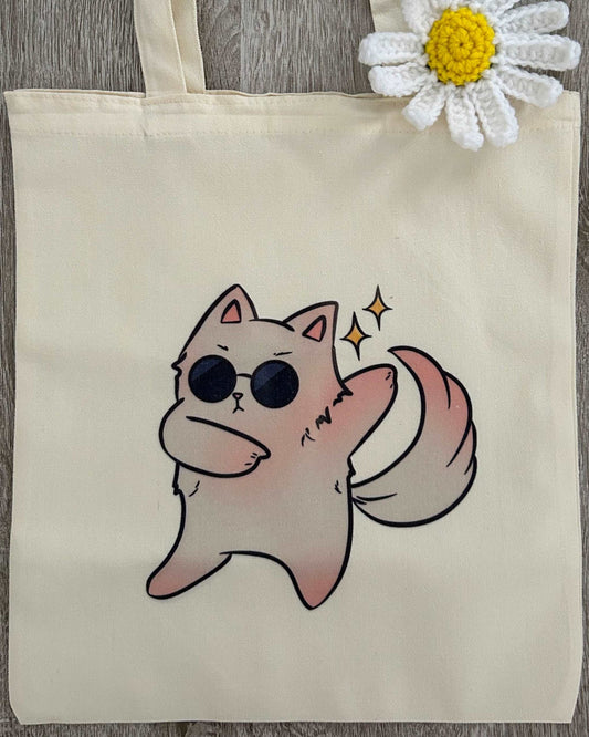 Gojo Cat Tote Bag - Dancing Version