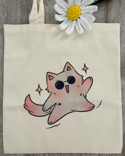 Gojo Cat Tote Bag - Happy Version